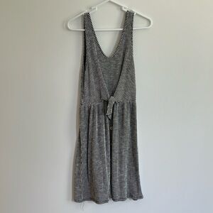 Black and white striped tank dress